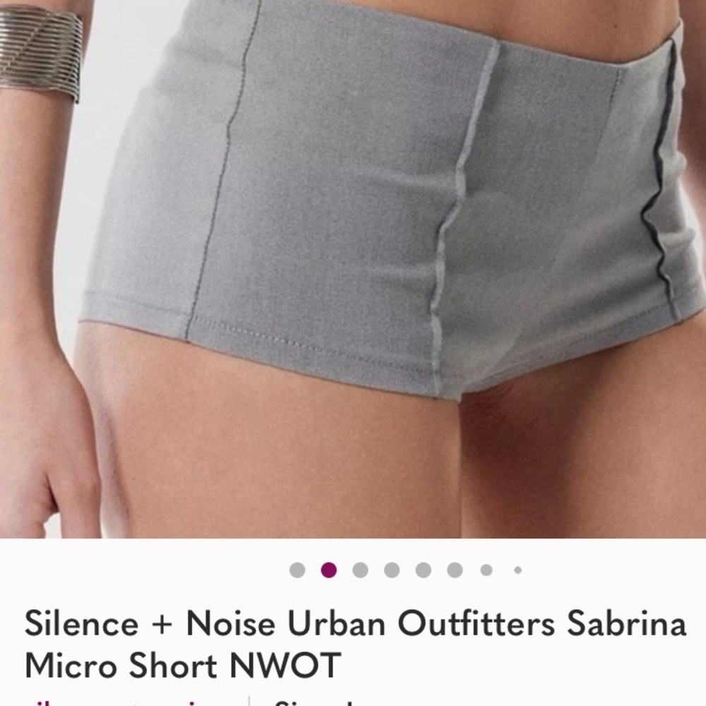 Silence + Noise Urban Outfitters Sabrina Micro Short Grey NWT Size Large.